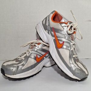 Nike Compete Running Walking Shoe - White, Silver, Orange Pink  Women's Size 10